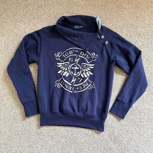 Polo by Ralph Lauren Navy Sweater with Light Emblem